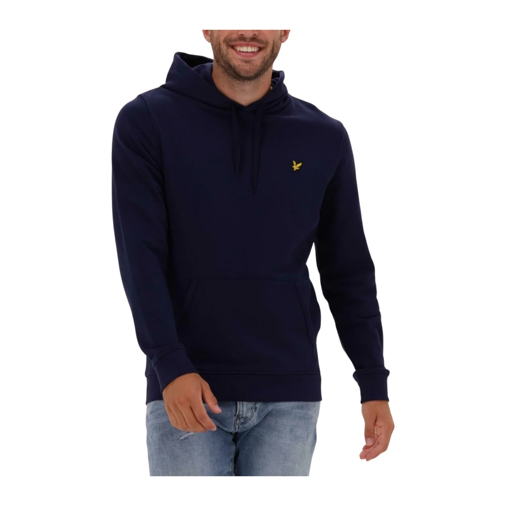 Lyle & Scott Uomo Blu Felpa Con Cappuccio - Immagine 2