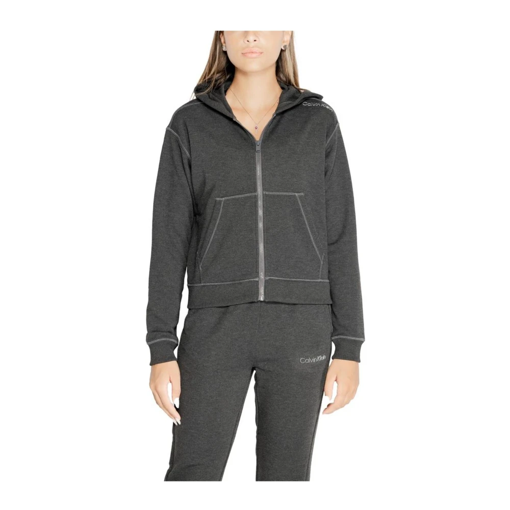 Calvin Klein Herfst Winter Dames Polyester Sweater Collectie Gray Heren
