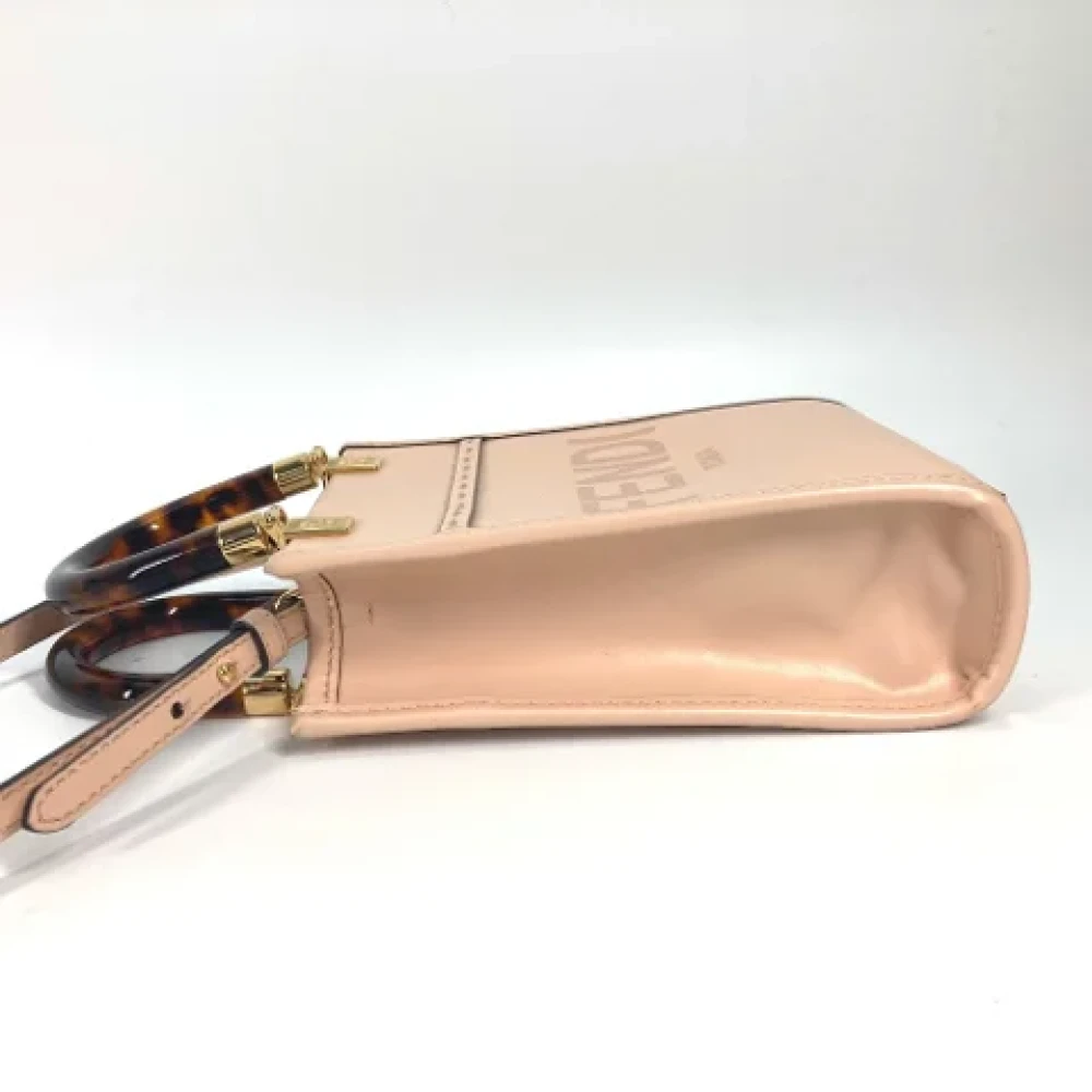 Fendi Vintage Pre-owned Leather fendi-bags Beige Dames