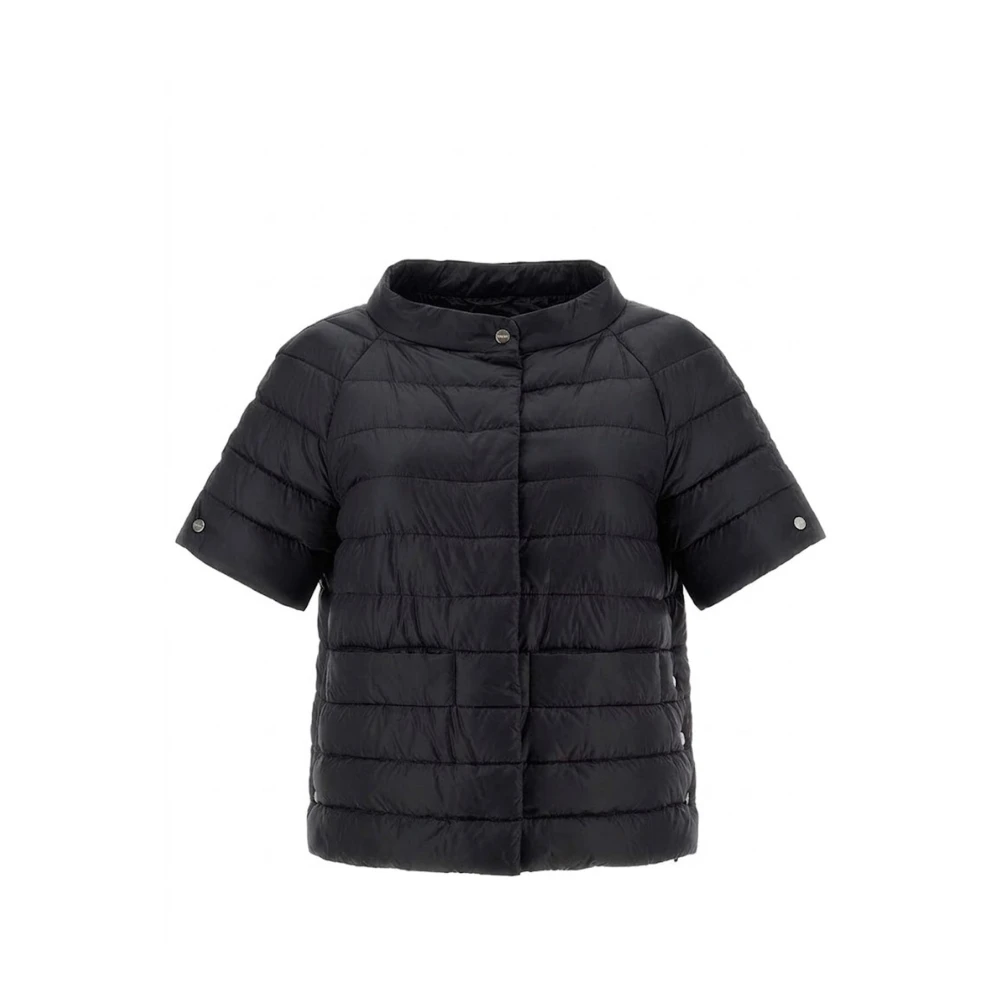 Herno Women's Black Down Jackets, Xs, Short-Sleeve Down Jacket