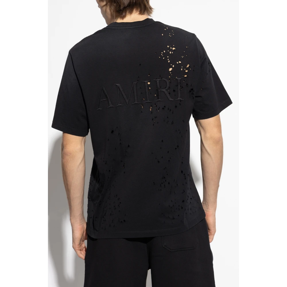 Amiri Vintage Effect T-Shirt Black Heren