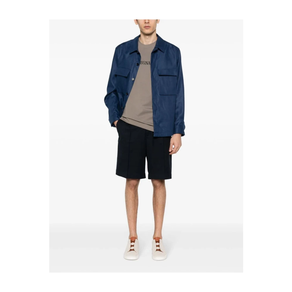Ermenegildo Zegna Casual Overshirt in Diverse Kleuren Blue Heren