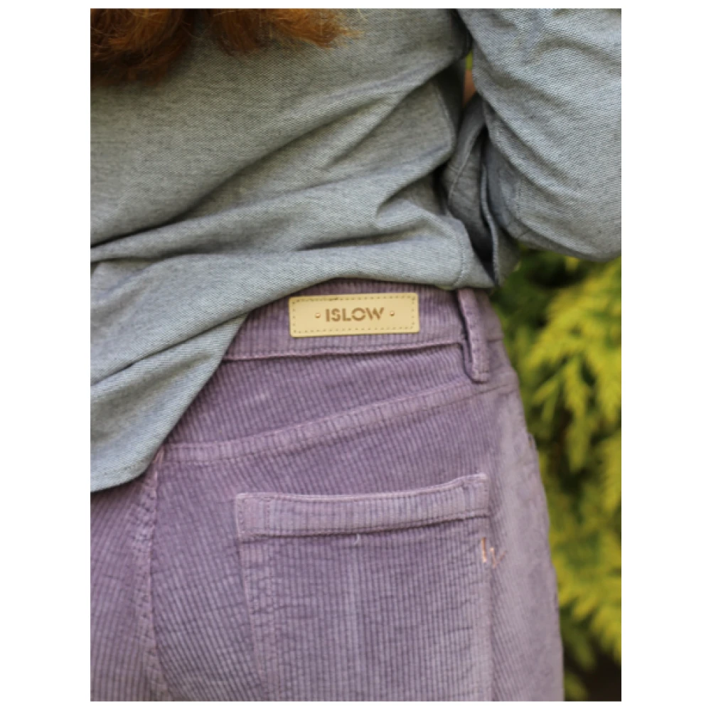 Islow Eryn Corduroy Slim 7 8 Broek Purple Dames