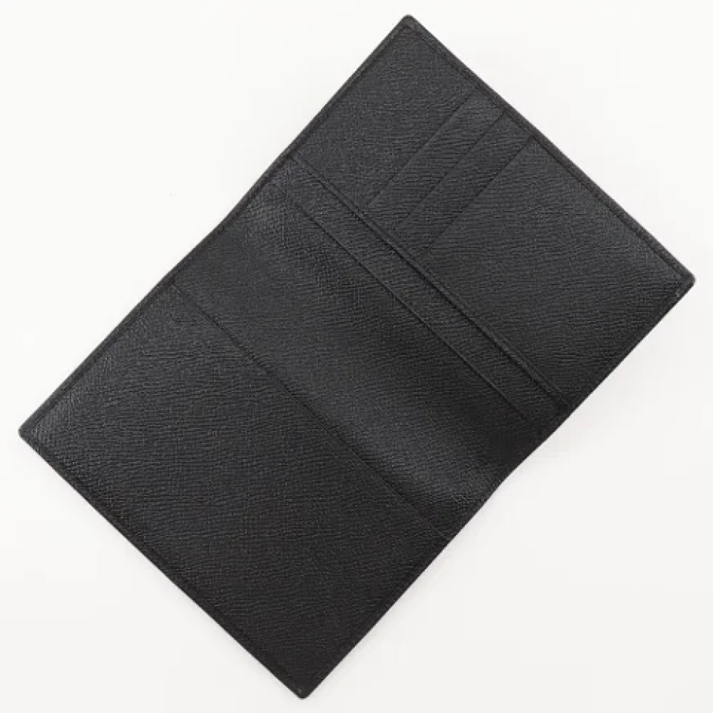 Bvlgari Vintage Pre-owned Leather wallets Black Dames