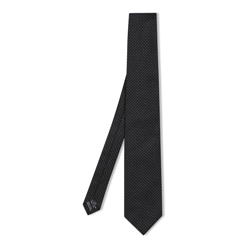 Tom Ford Wit polka dot zijden stropdas Black Heren