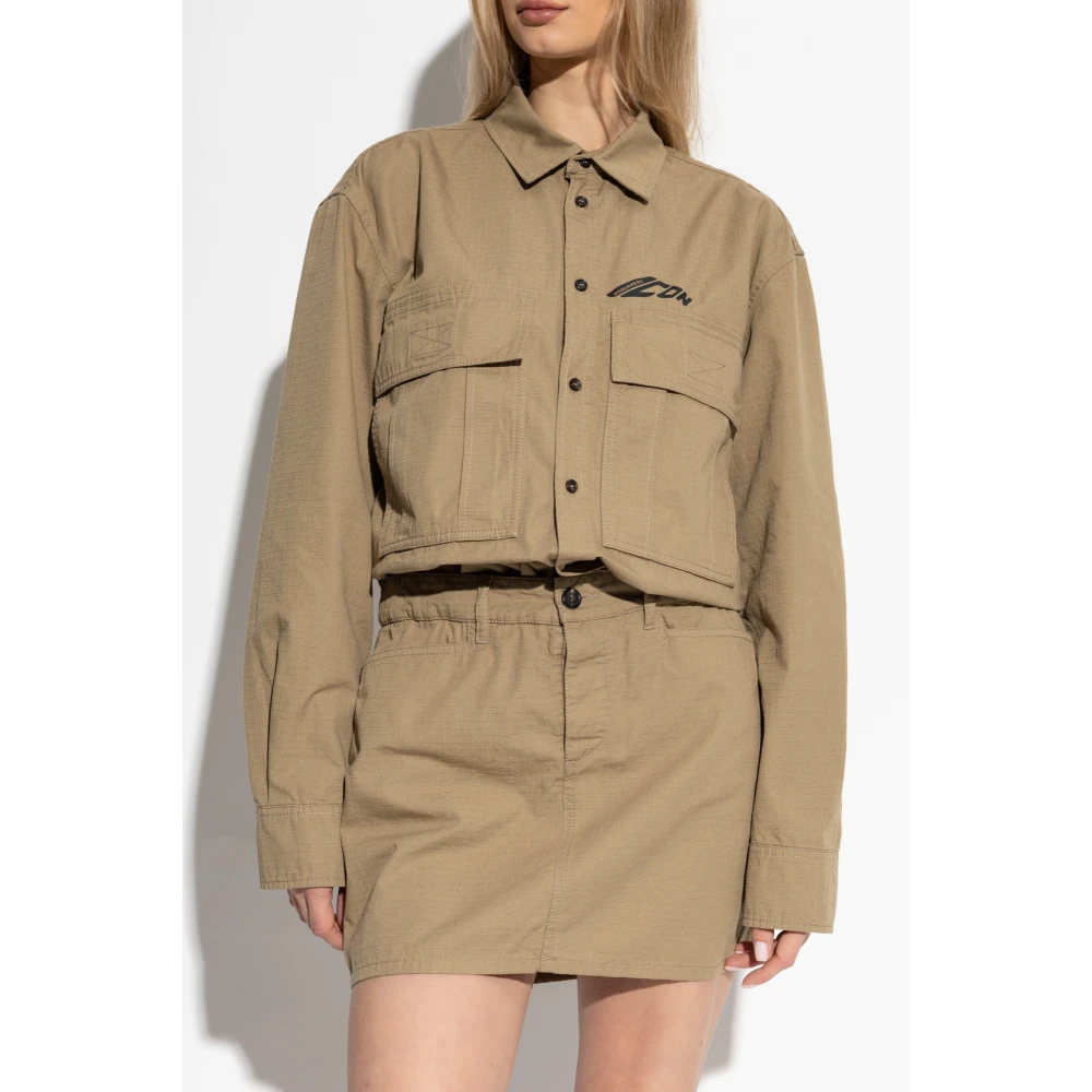 Dsquared2 Jurk met logo Green Dames