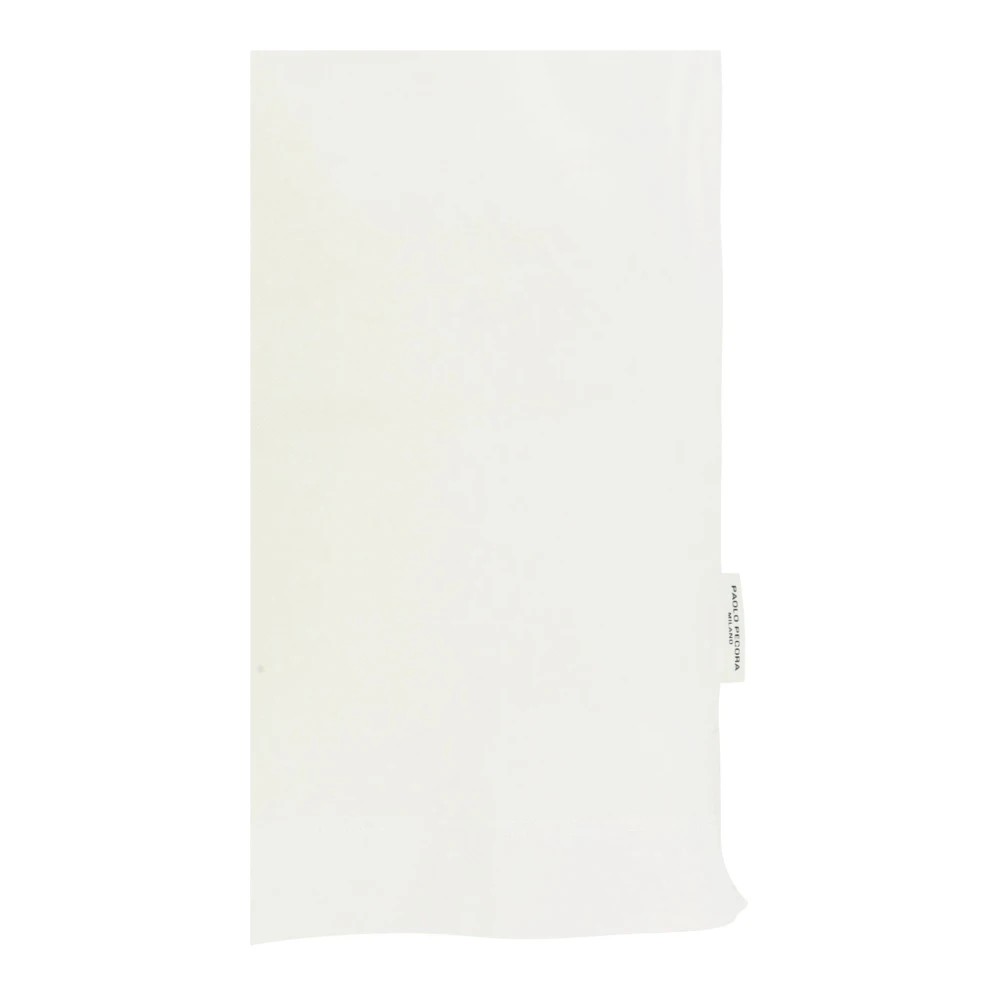 Paolo Pecora Monochrome Katoenen T-shirt Regular Fit White Heren