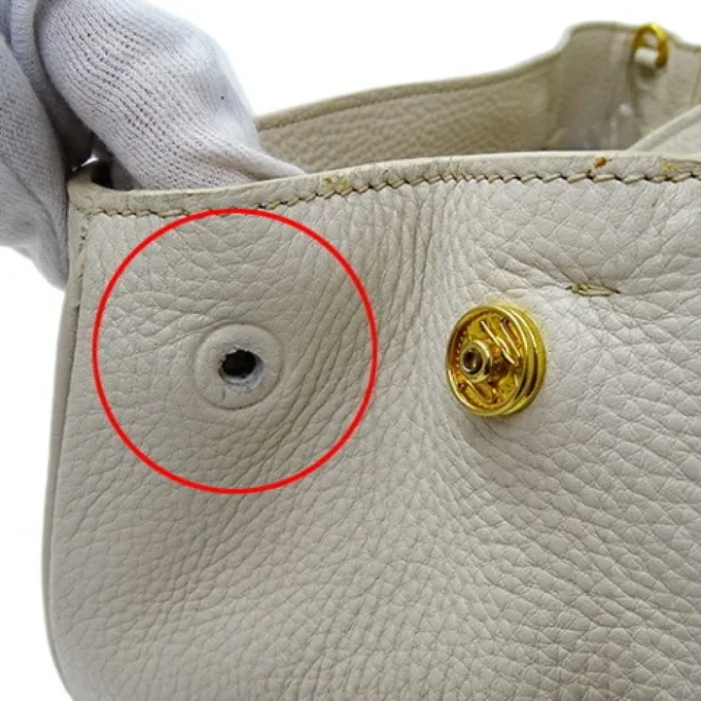 Prada Vintage Pre-owned Leather prada-bags Beige Dames