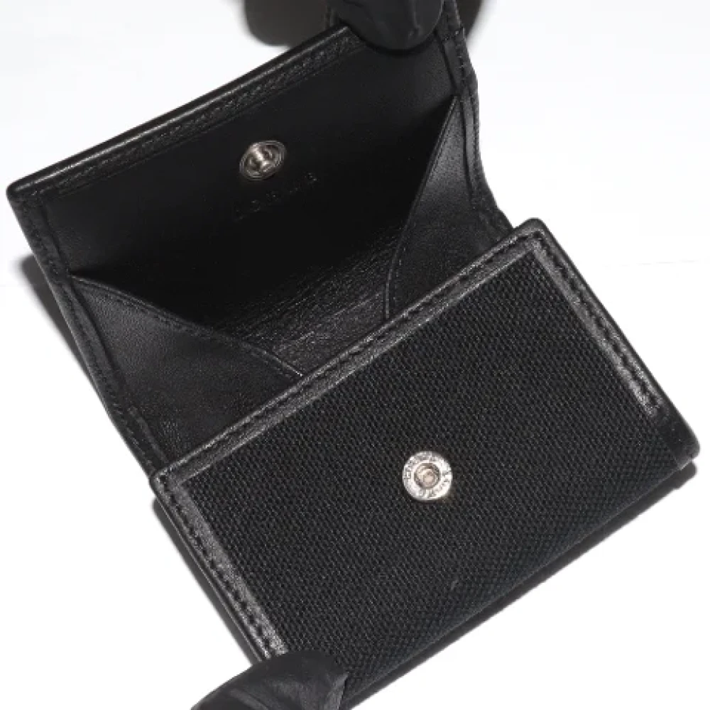 Loewe Pre-owned Leather wallets Black Dames
