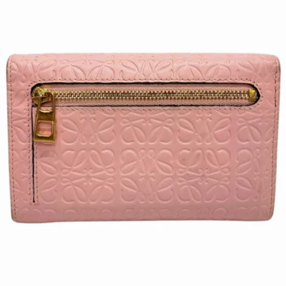 Loewe Pre-owned Leather wallets Pink Dames