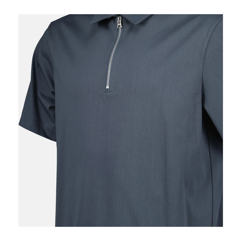Sacai Blauwe Zip Polo Lente-Zomer 2025 Blue Heren