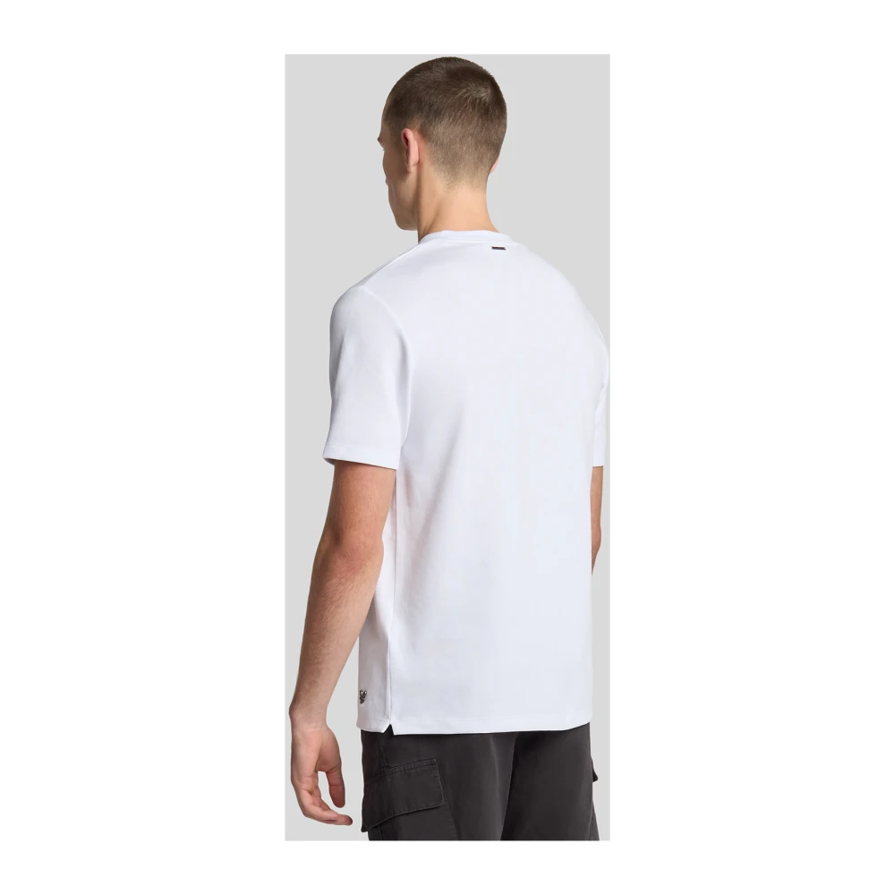Lyle & Scott SS T-shirts Twill Texture Crewneck T-shirt White Heren