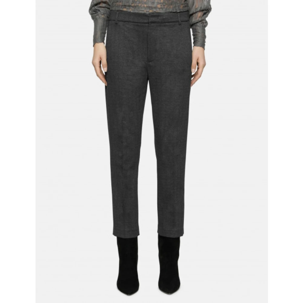 Dondup Loszittende Chino Broek Enkel Lengte Gray Dames