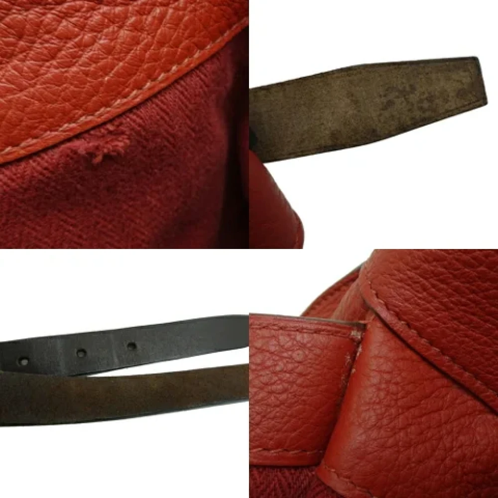 Hermès Vintage Pre-owned Leather shoulder-bags Red Dames
