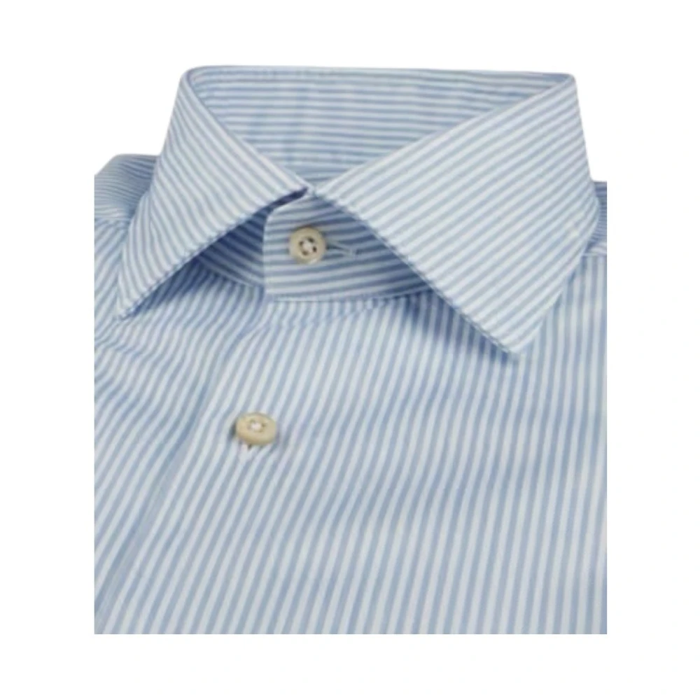 Stenströms Blauw Gestreept Twill Overhemd Blue Heren