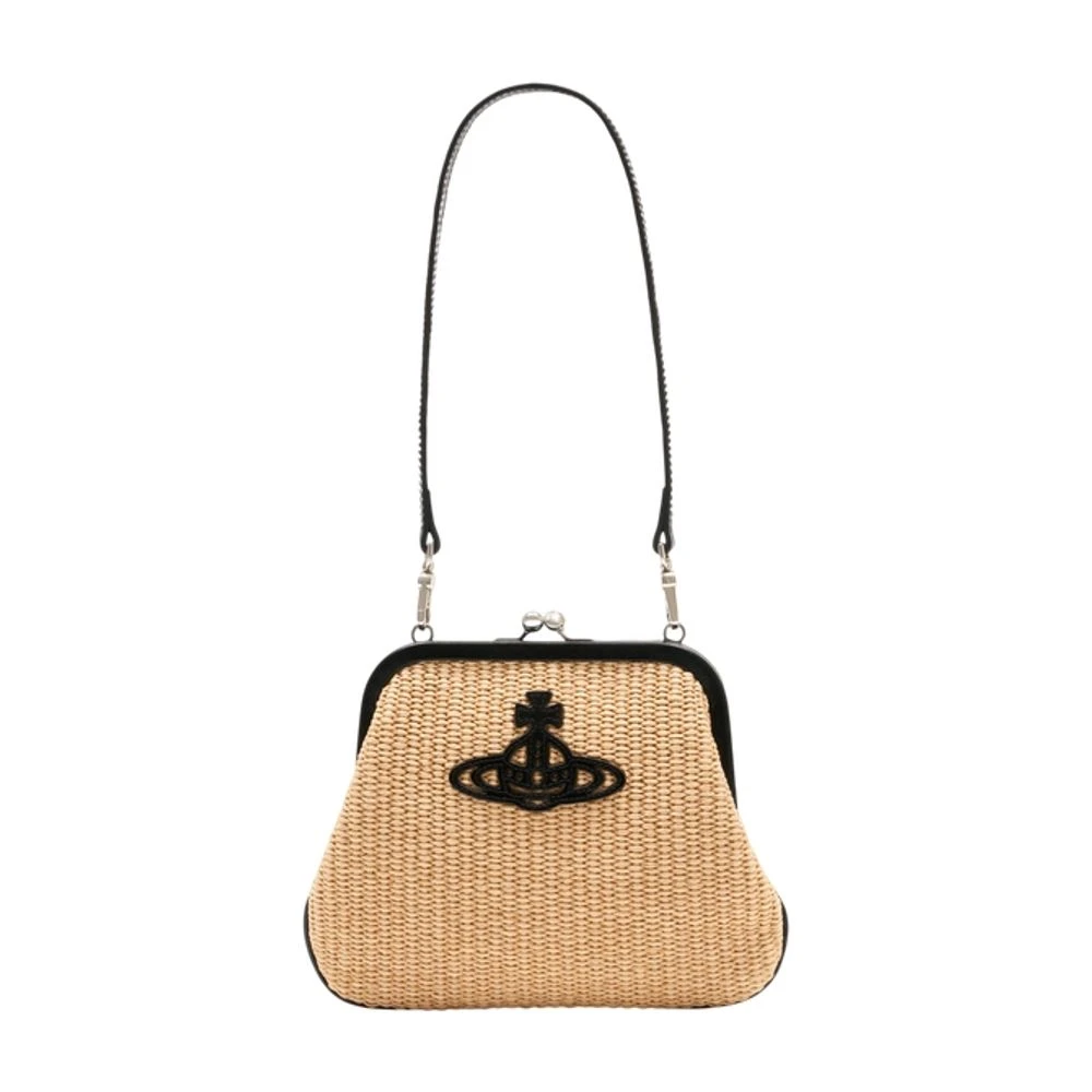 Vivienne Westwood Women's Beige Shoulder Bags, One Size, Orb Clutch