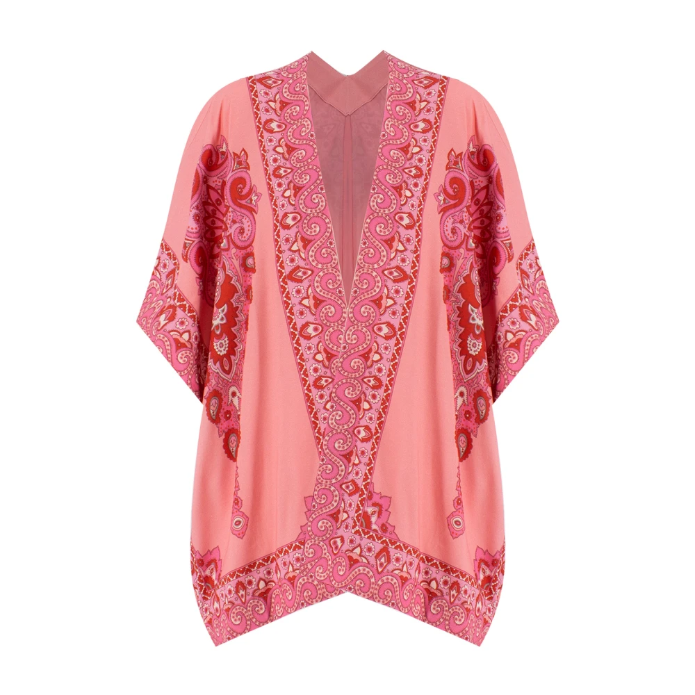ETRO Asymmetrische Kesa Sundress met Medaillonprint Pink Dames