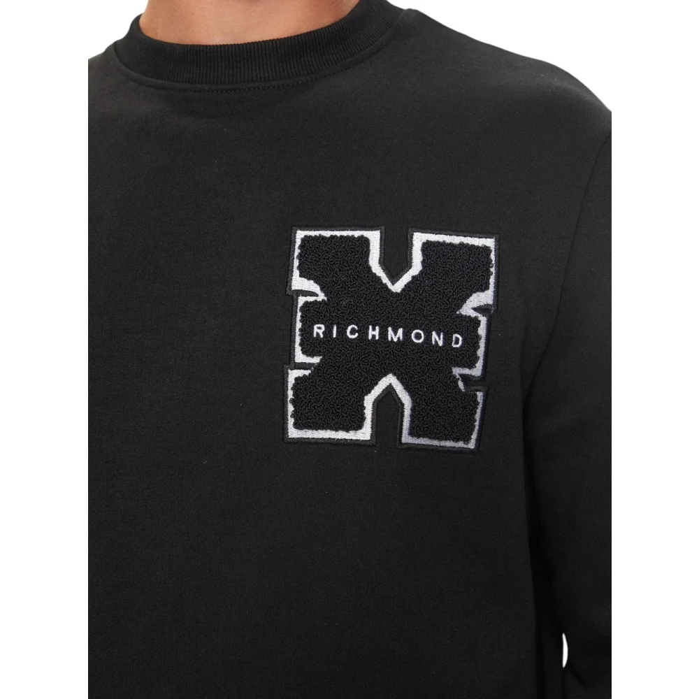 John Richmond Katoen-Polyester Sweatshirt Black Heren
