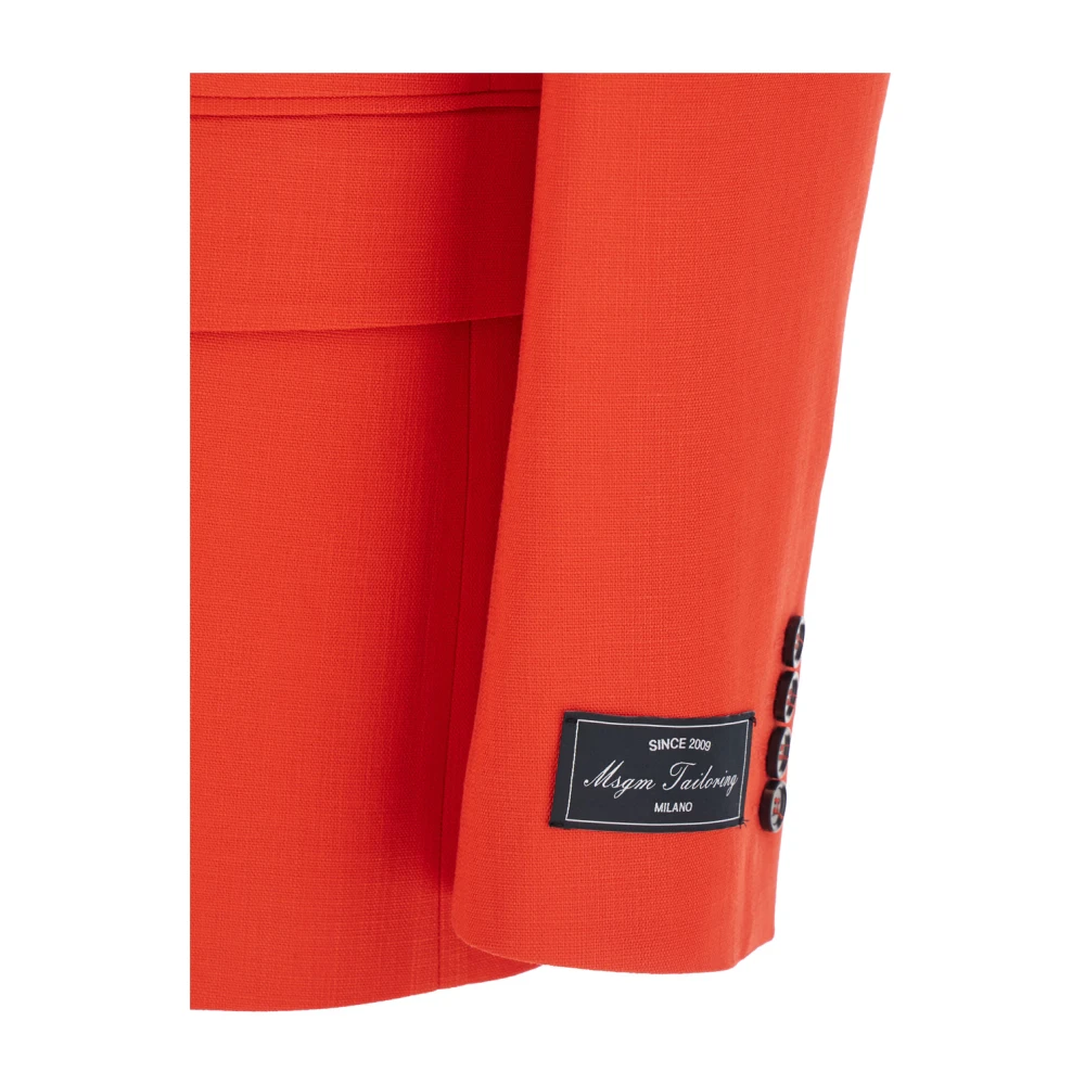 Msgm Rode Klassieke Reversjas Vrouw Viscose Red Dames