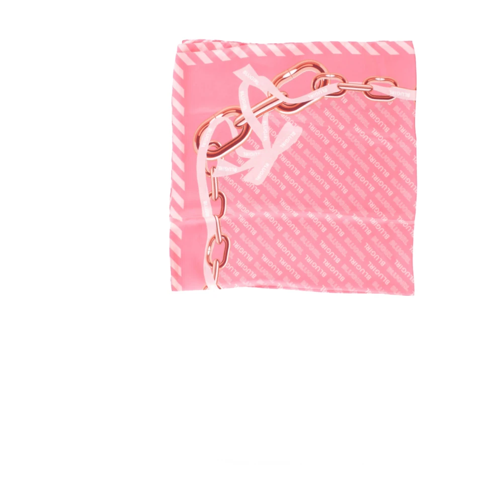 Blugirl Roze Zijden Sjaal met Logo Pink Dames