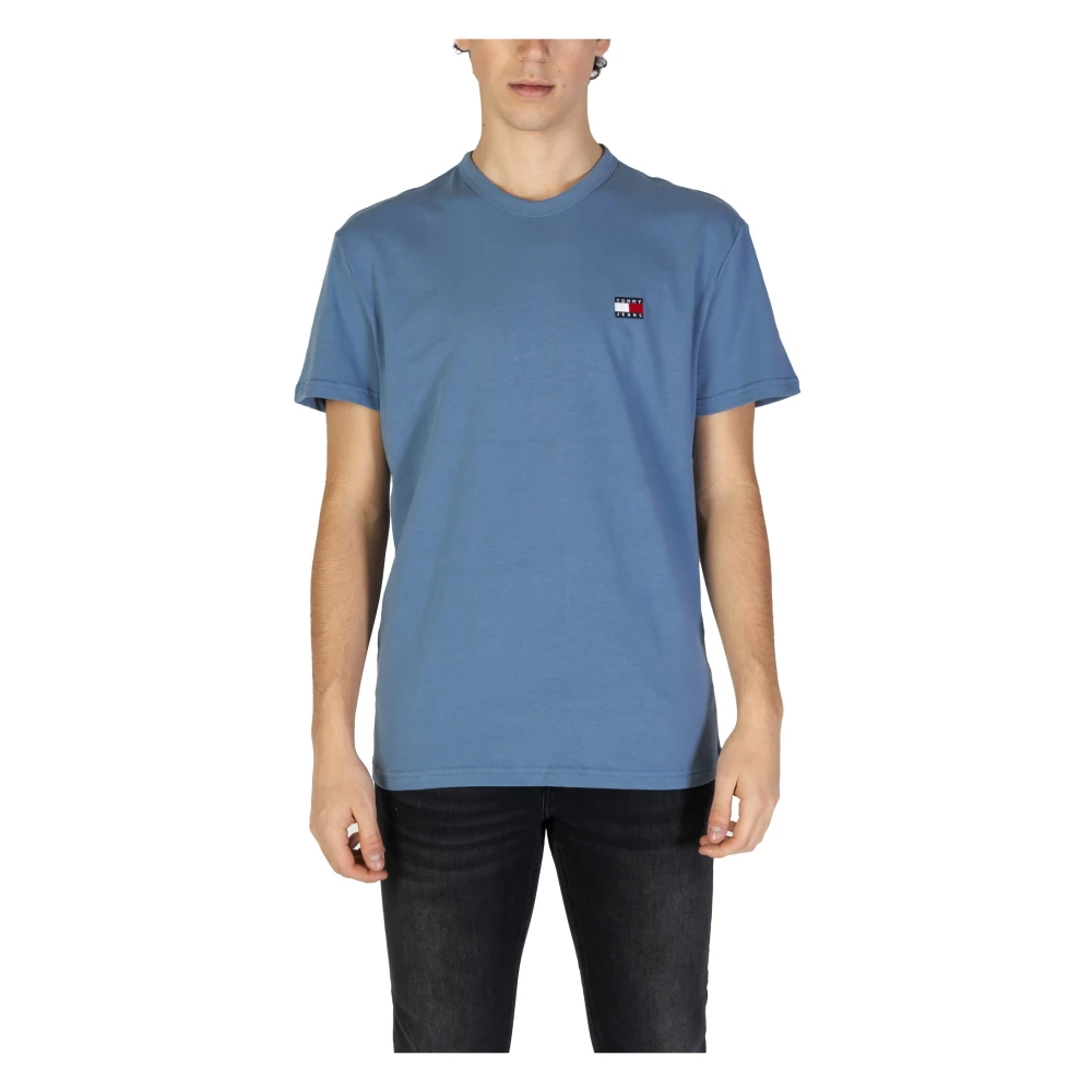 Tommy Jeans Blauw Katoenen Ronde Hals T-shirt Blue Heren