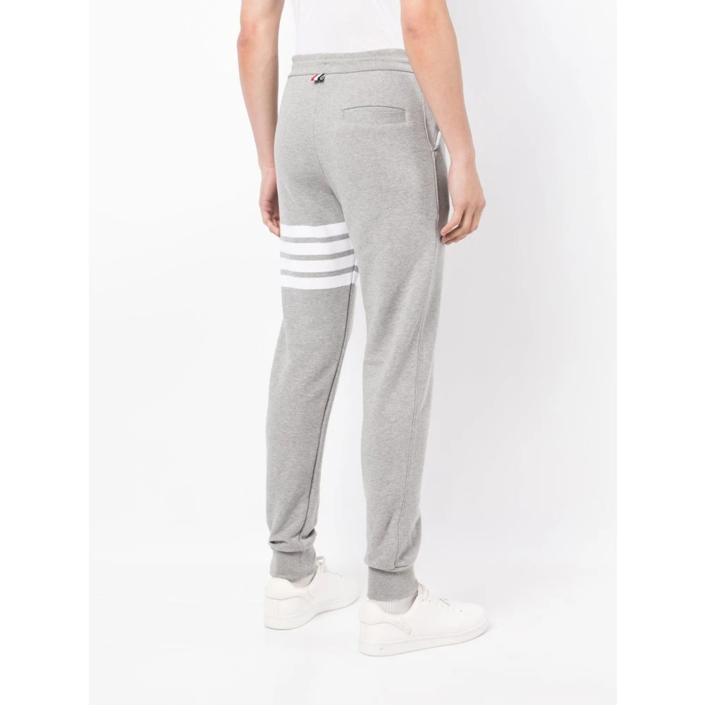Thom Browne Grijze 4-Bar Loopback Sweatpants Gray Heren