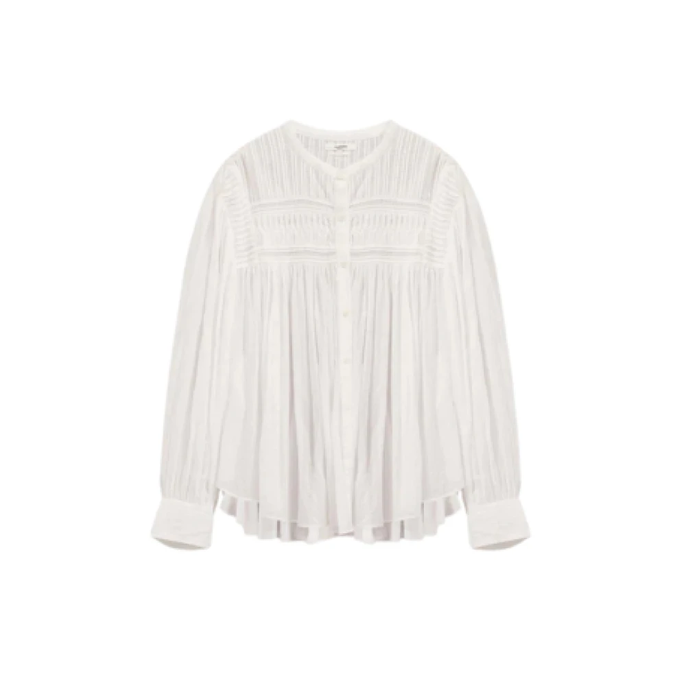Isabel Marant Women's White Blouses, S, Plalia Blouse
