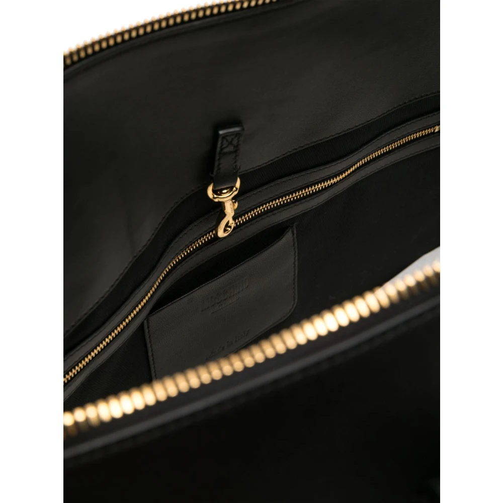 Moschino Zwarte Schoudertas met Bovenhandvat Black Heren