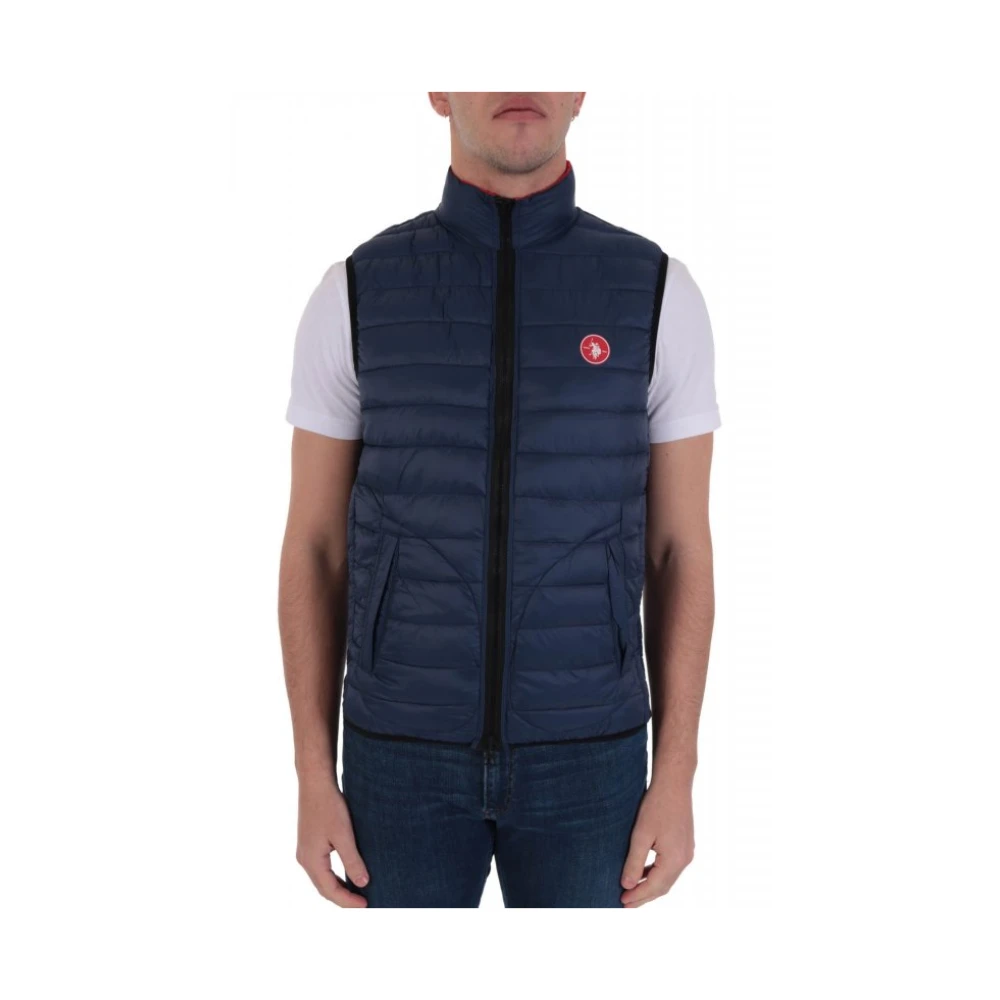 U.s. Polo Assn. Mannelijk Blauw Mouwloze Omkeerbare Jas Cody