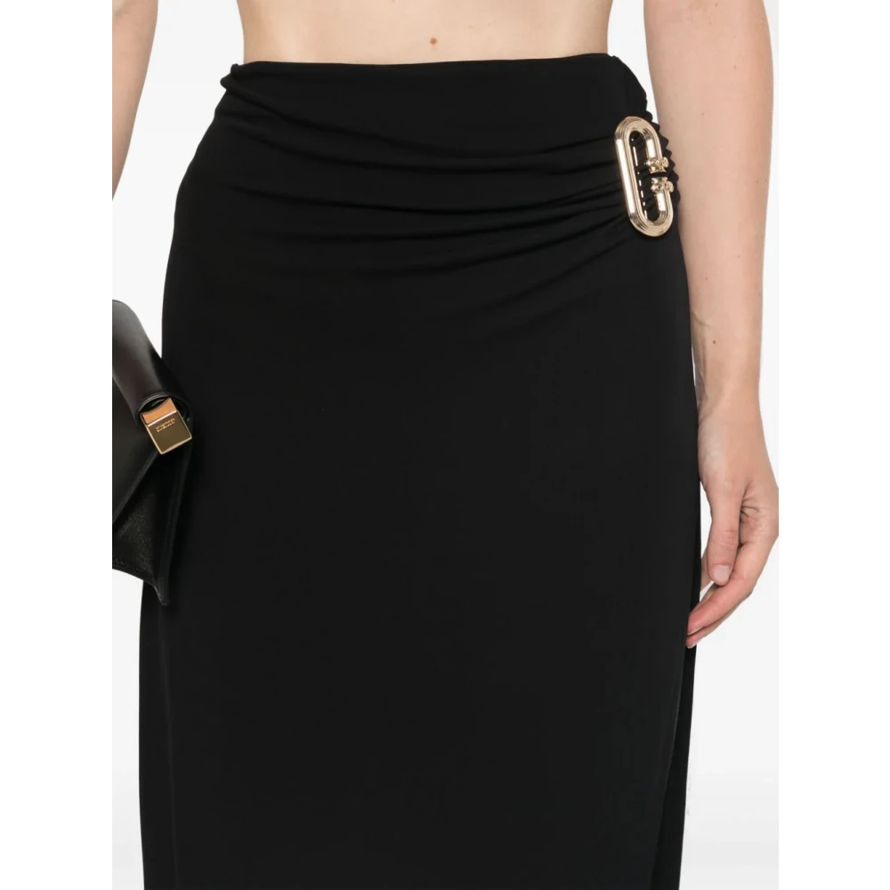 Casablanca Zwarte Asymmetrische Taille Rok Black Dames
