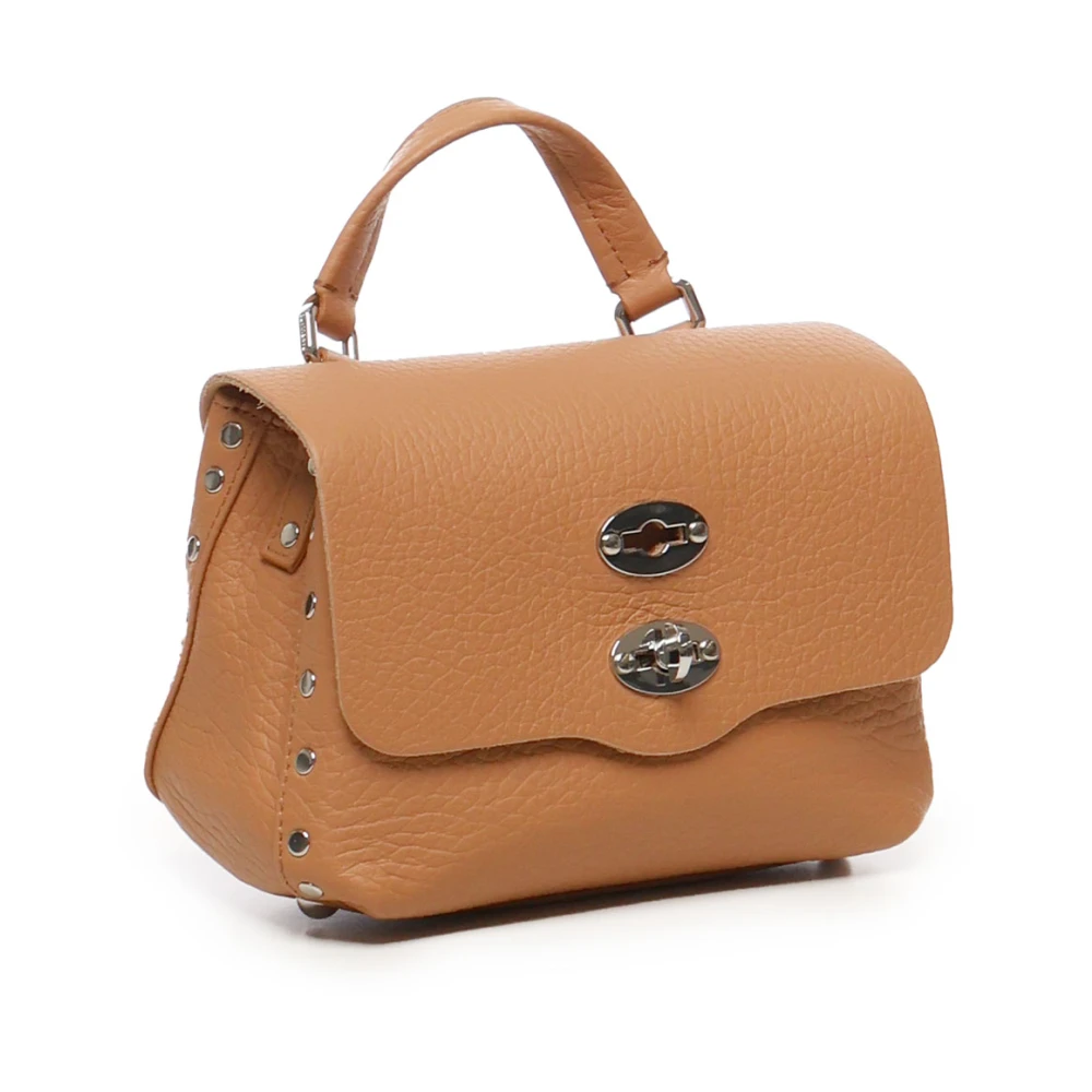 Zanellato Bruin Leren Schoudertas Brown Dames