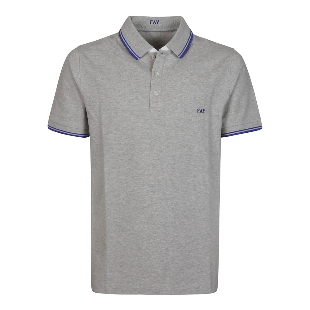 Fay - Tops > Polo Shirts - Gray - Fay - Modalova