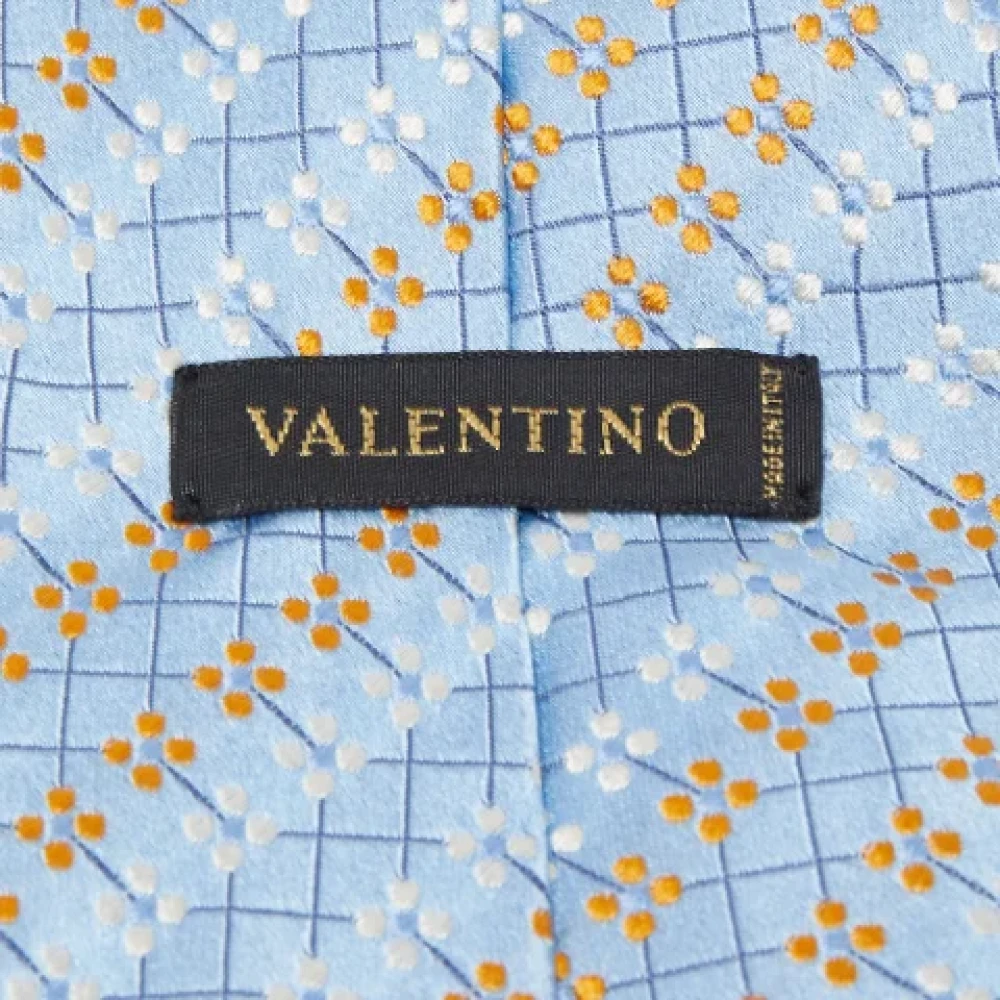 Valentino Vintage Pre-owned Silk tops Blue Heren