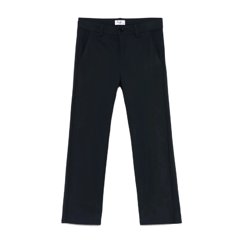 Il Gufo Unisex Black Stylish Junior Clothing Trousers