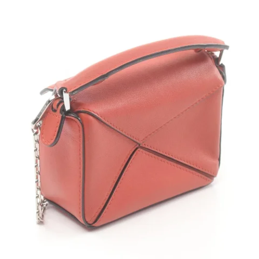Loewe Pre-owned Leather handbags Orange Dames