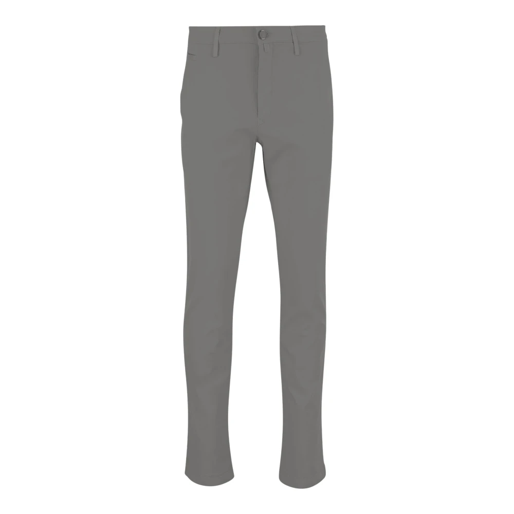 Jacob Cohën Men's Gray Stretch Cotton Blend Trousers - Slim-Fit Trousers - W34 - Trousers