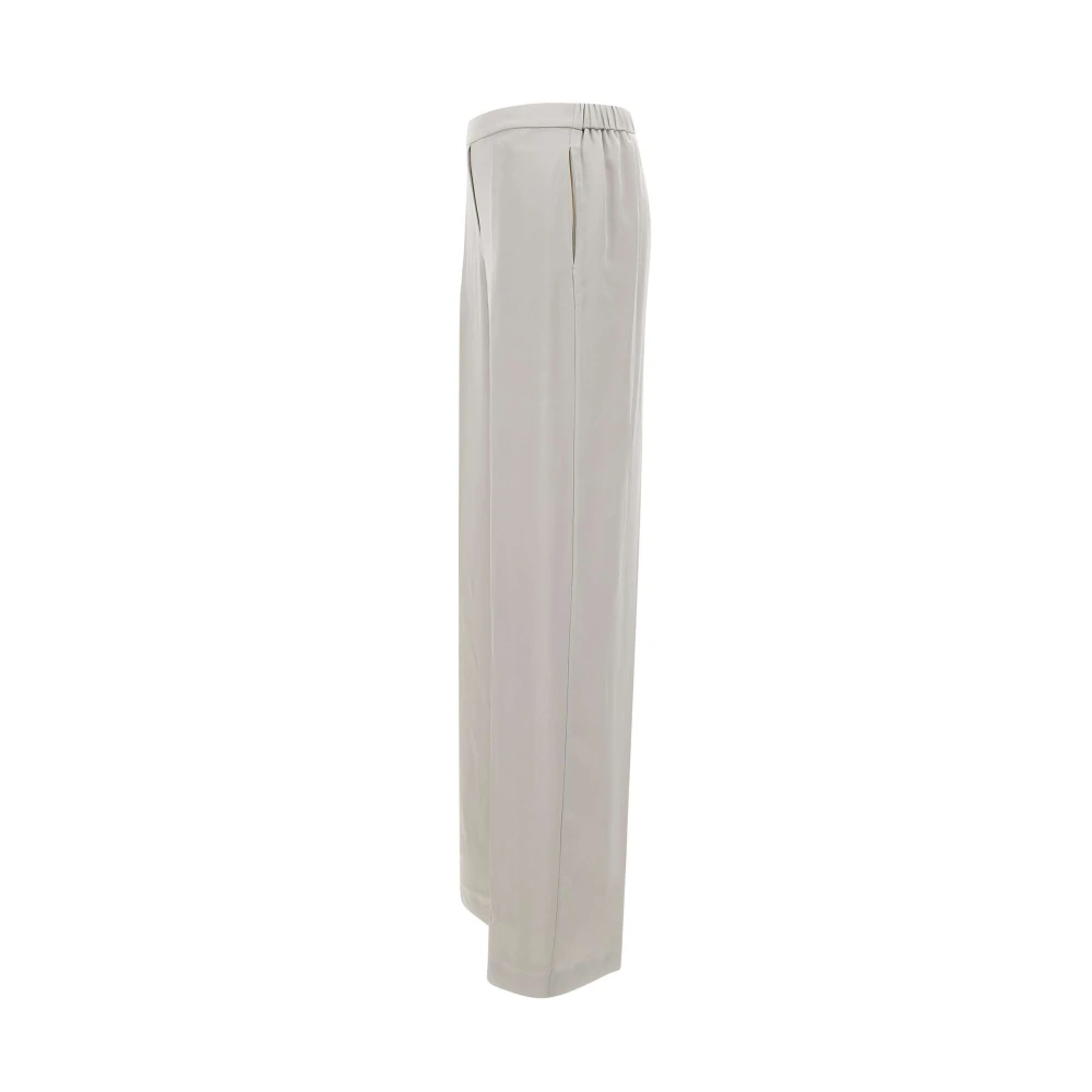 Theory Zijden Wijde Pijp Broek Grijs Gray Dames