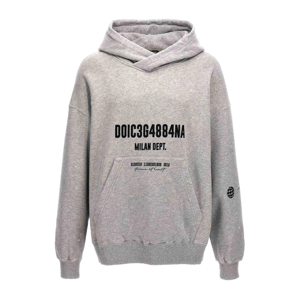 Dolce & Gabbana Oversized Italiaanse Sweatshirt Gray Heren