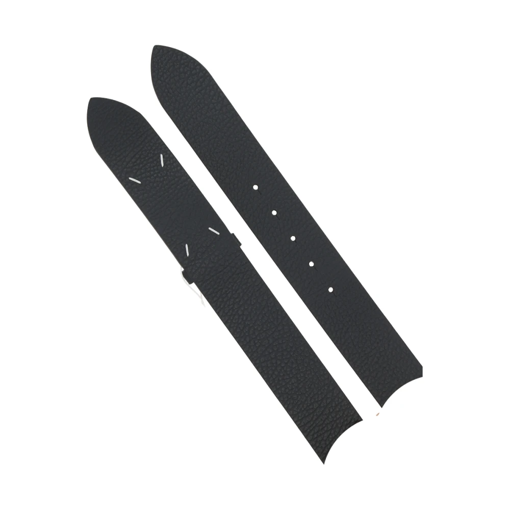 Maison Margiela Zwart Leren Verstelbare Riem Vier Stiksels Black Dames