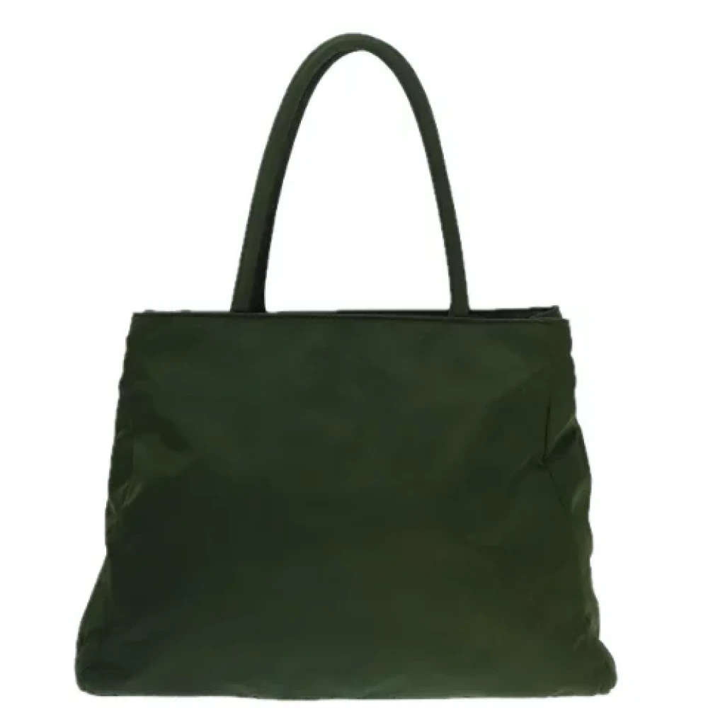 Prada Vintage Pre-owned Leather handbags Green Dames