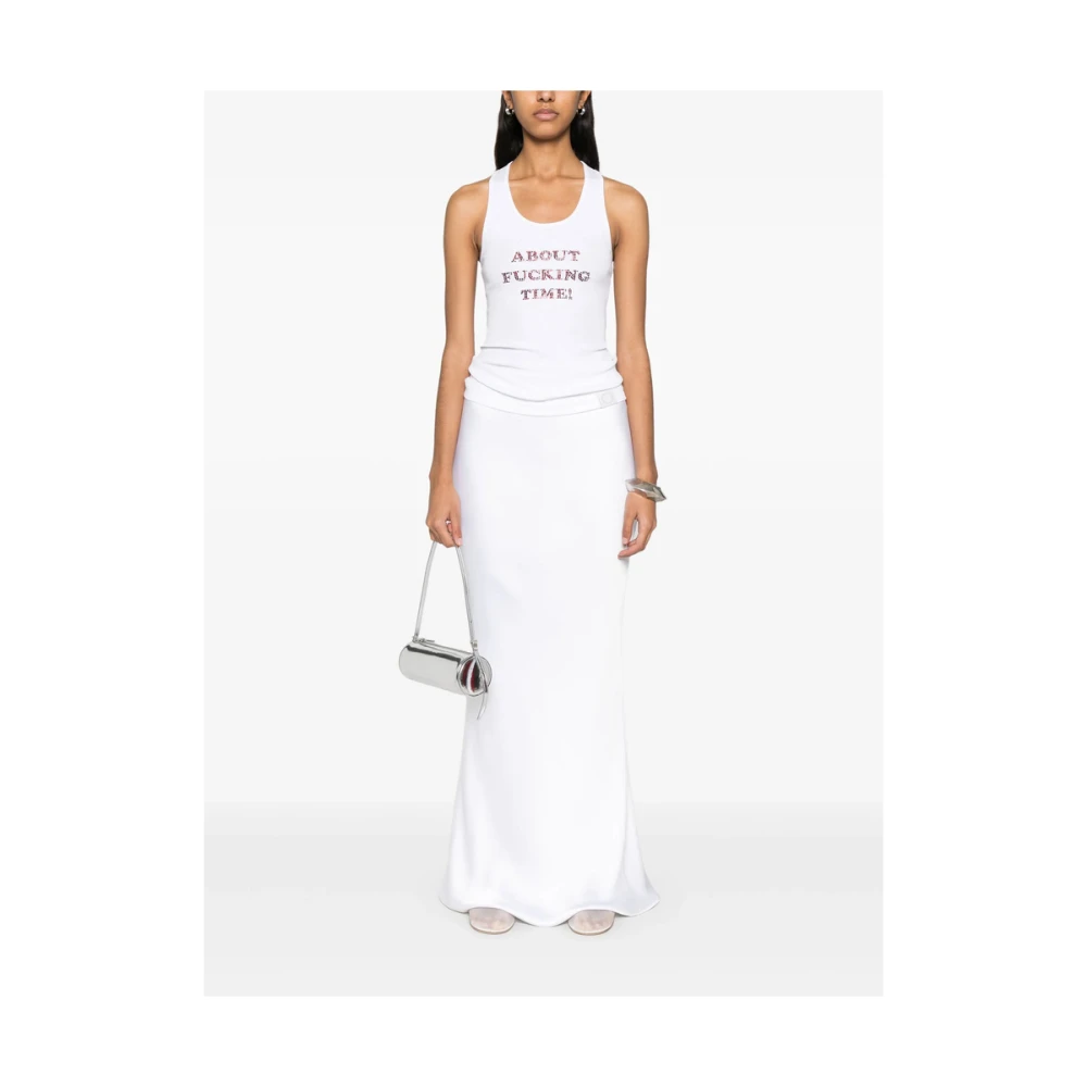 Stella Mccartney Witte Mouwloze Racerback Top White Dames