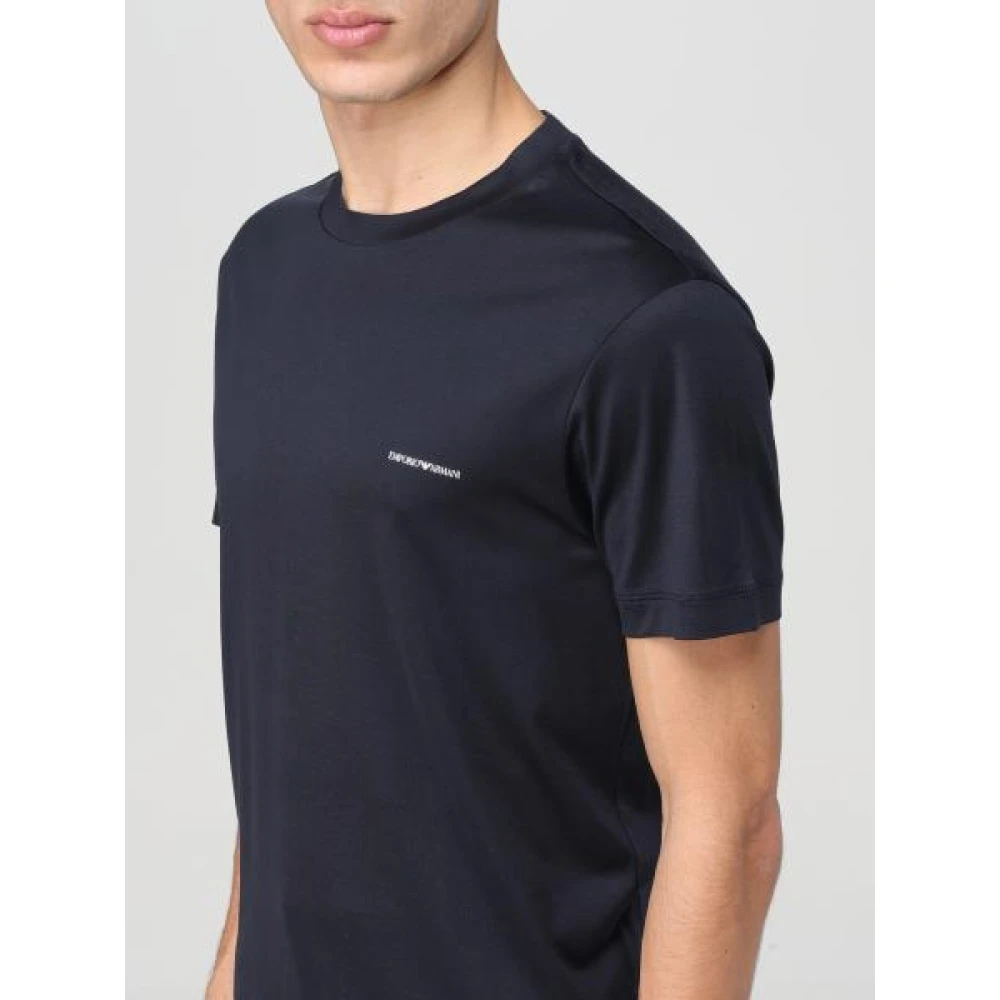 Emporio Armani T-Shirts Blue Heren
