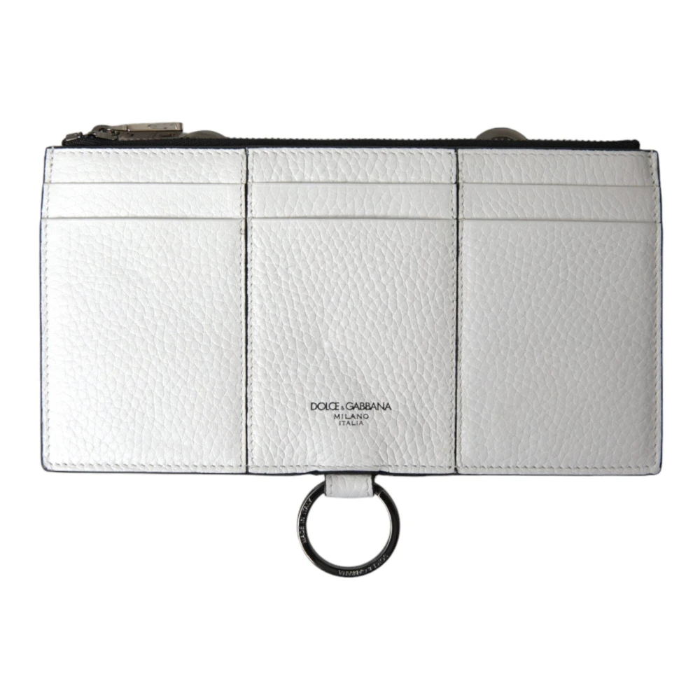 Dolce & Gabbana Unisex Bianco - Porta Carte In Pelle Bianca A Tracolla - Accessories - One Size