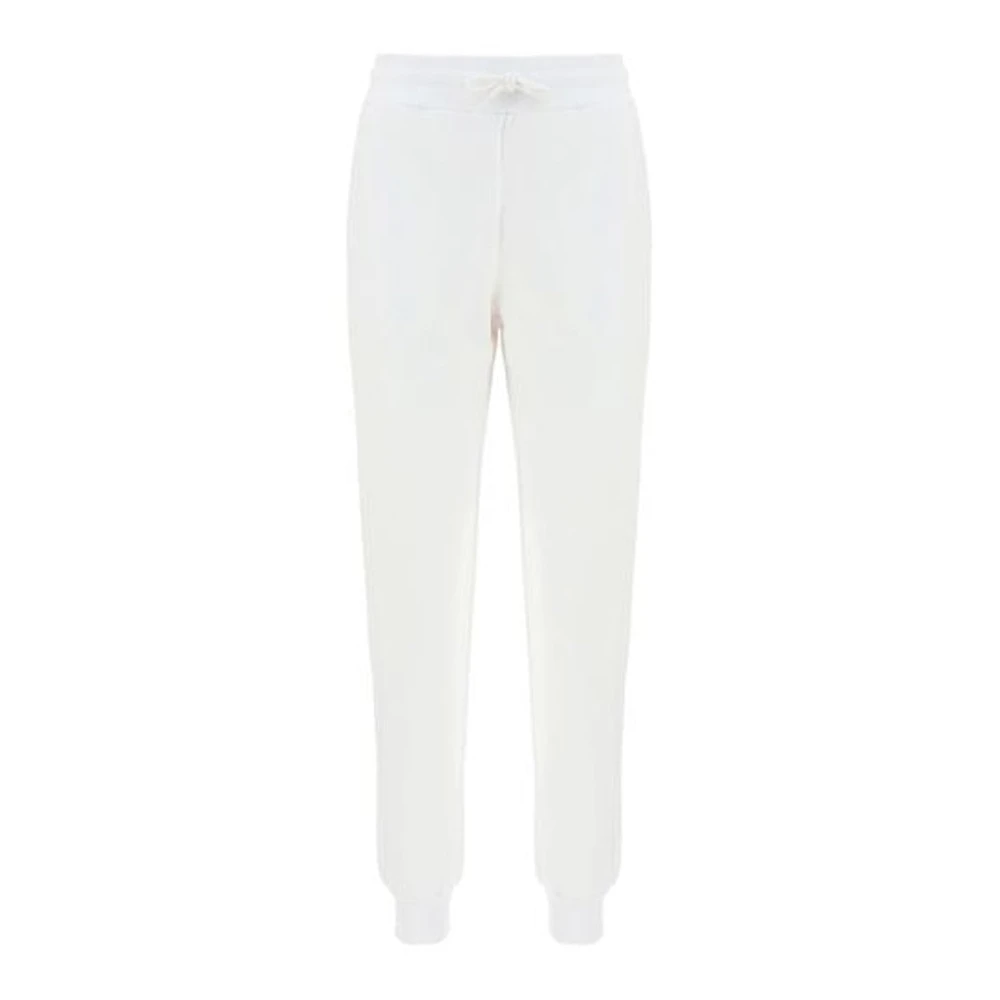 Love Moschino Regenboog Print Witte Katoenen Sweatpants White Dames