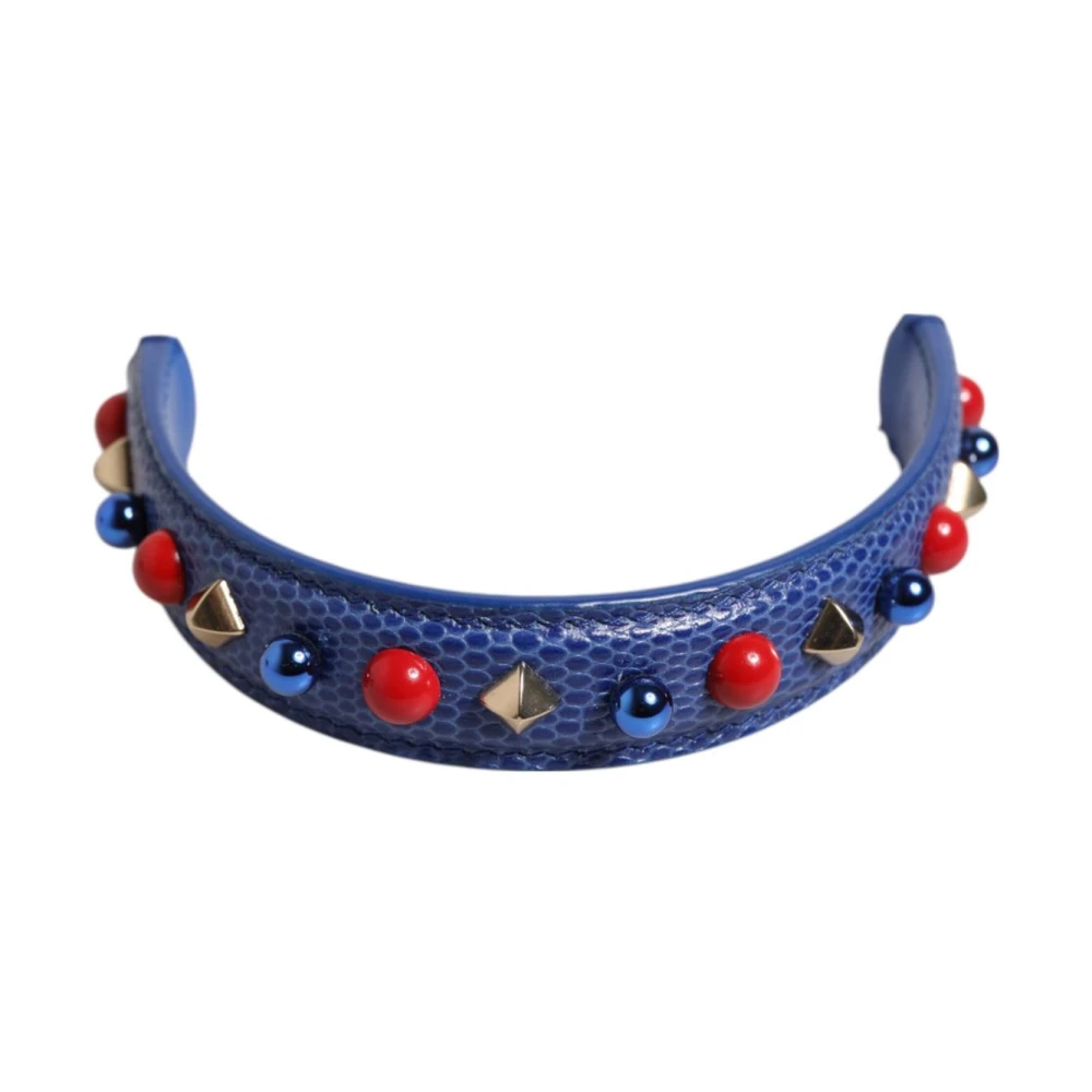 Dolce & Gabbana Multicolor Prydd Läder Axelrem Väskhandtag