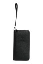 black-leather-logo-zip-around-wallet