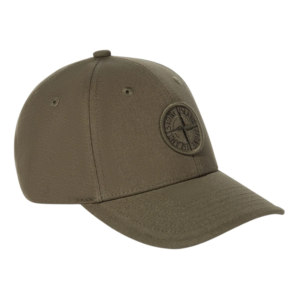 Stone Island Boys Green Compass Logo Cap For Size 2 Y