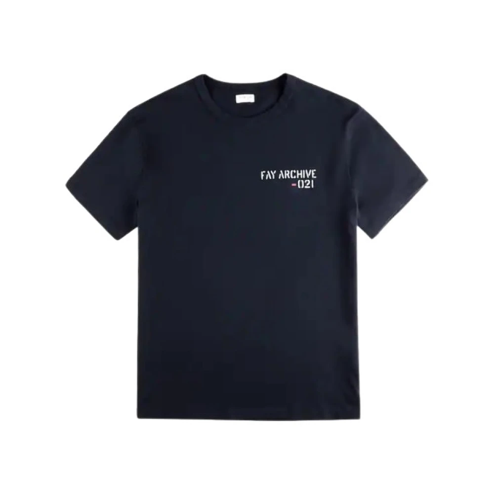Fay - Tops > T-Shirts - Blue - Fay - Modalova