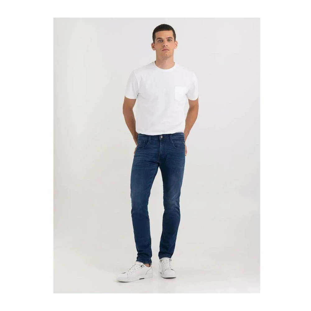 Replay Slim Fit Katoenmix Jeans Blue Heren
