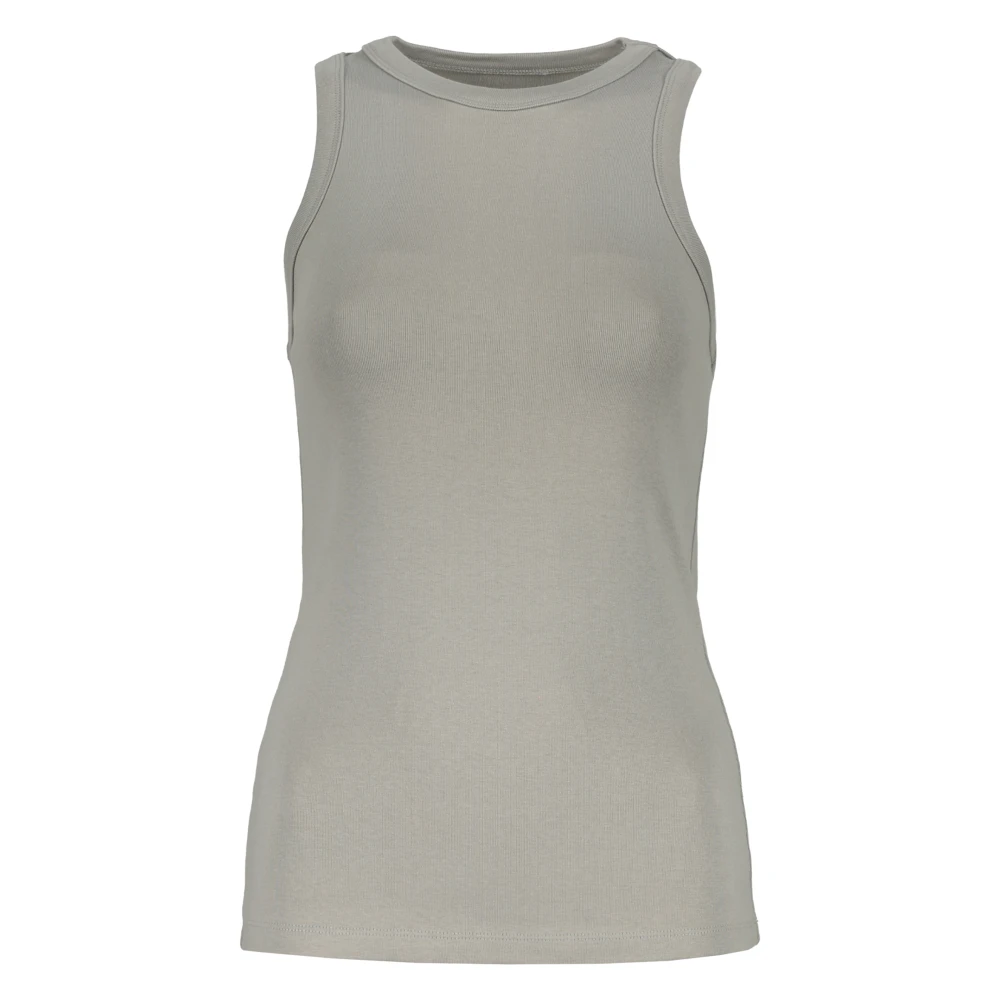 LOW Classic Geribbeld Katoenen Tanktop Gray Dames